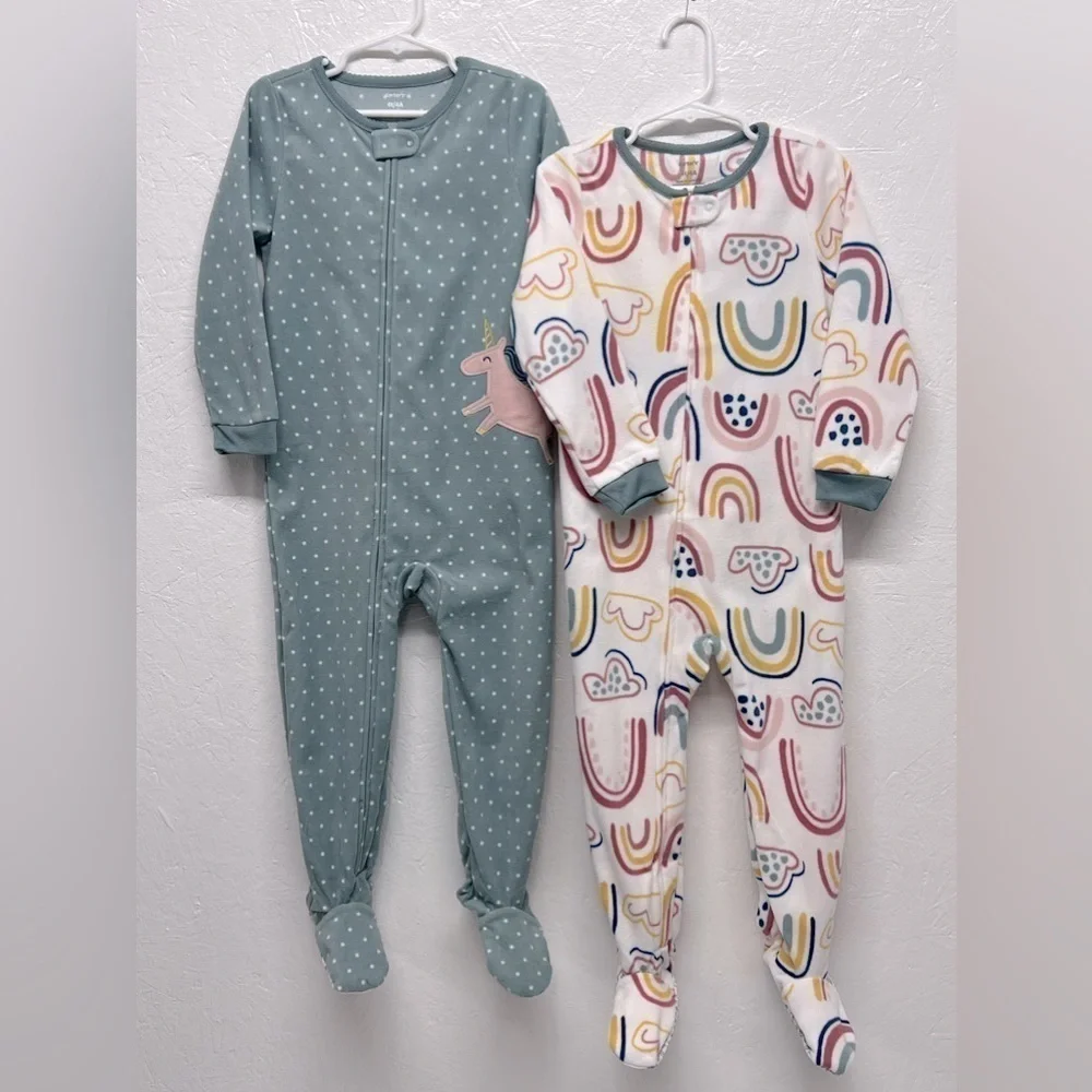 CARTER’S 2-Pack - 1-Piece Fleece Footed Sleepwear - 4T